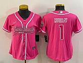 Women's Arizona Cardinals #1 Kyler Murray Pink With Patch Cool Base Stitched Baseball Jersey,baseball caps,new era cap wholesale,wholesale hats
